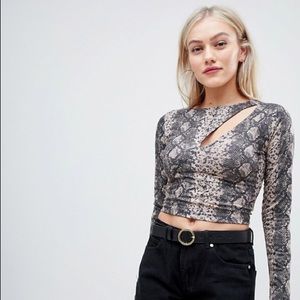 ASOS NWOT long sleeve cut out top